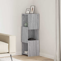 Mobile angolare Bianco 30,5x30x95cm Legno multistrato 889834