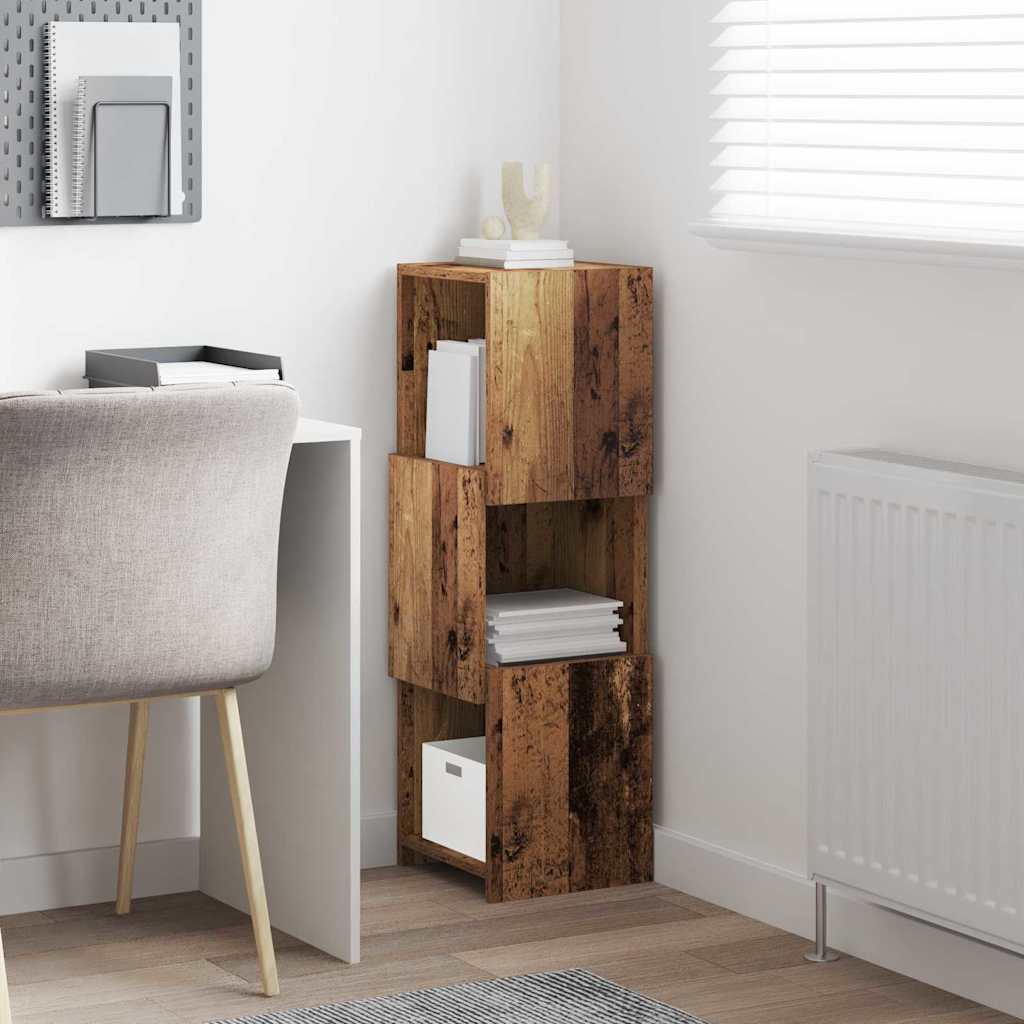 Mobile angolare Bianco 30,5x30x95cm Legno multistrato 889835