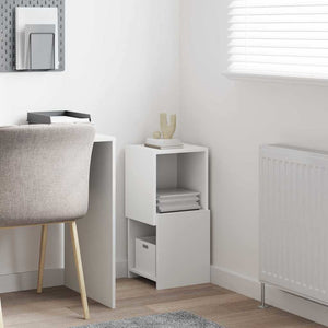 Mobile angolare Bianco 30,5x30x65cm Legno multistrato 889837