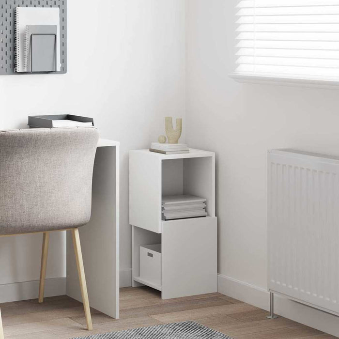 Mobile angolare Bianco 30,5x30x65cm Legno multistrato 889837