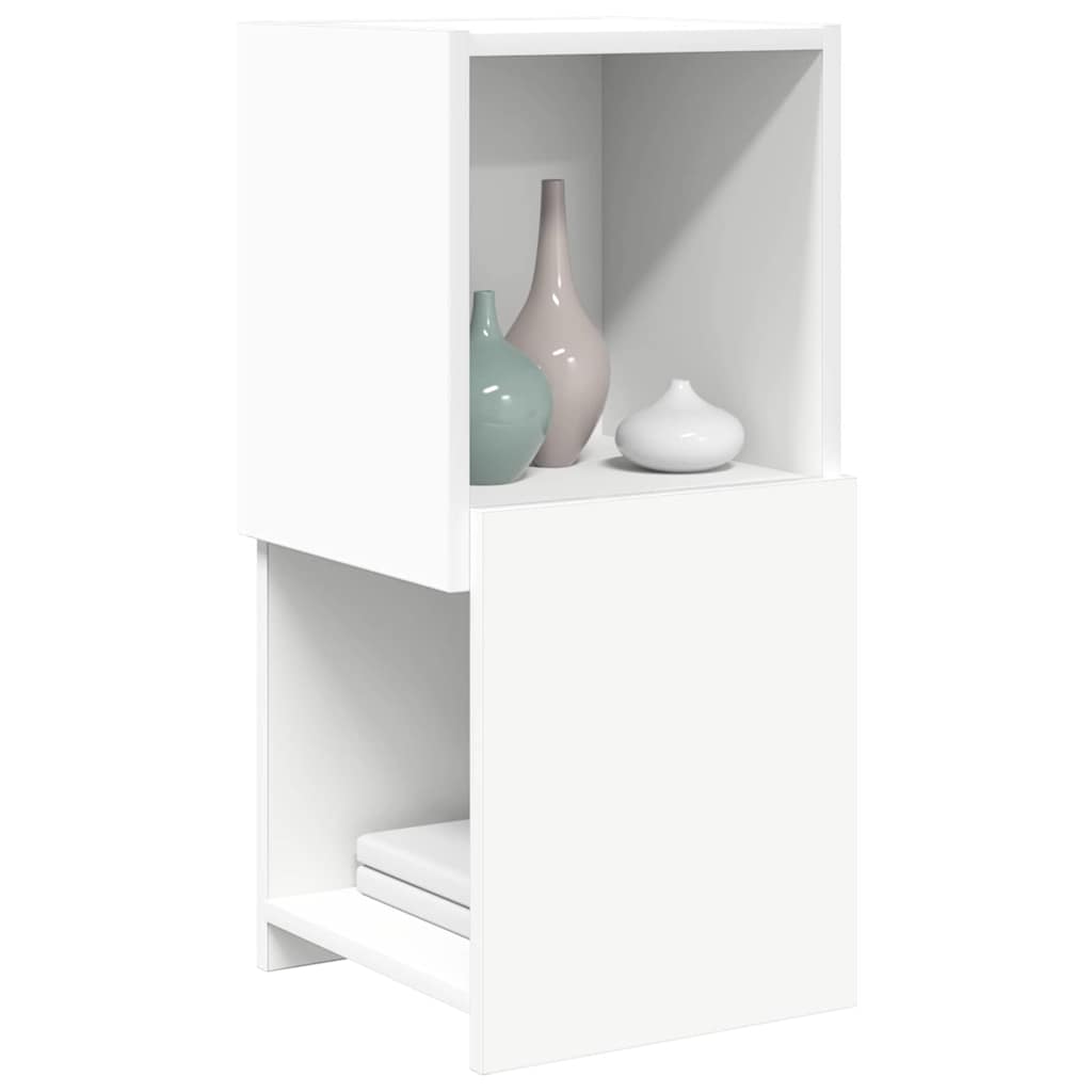 Mobile angolare Bianco 30,5x30x65cm Legno multistrato 889837