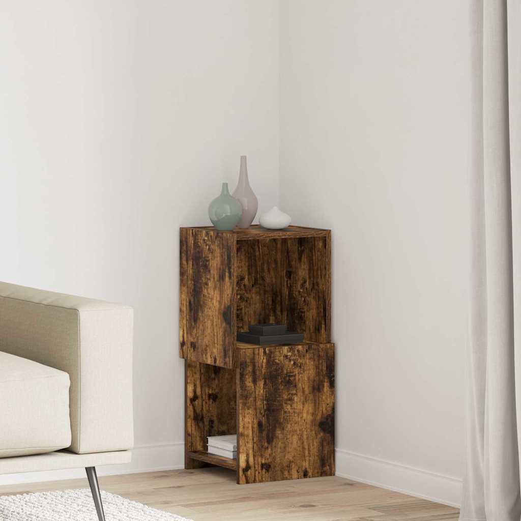 Mobile angolare Bianco 30,5x30x65cm Legno multistrato 889841