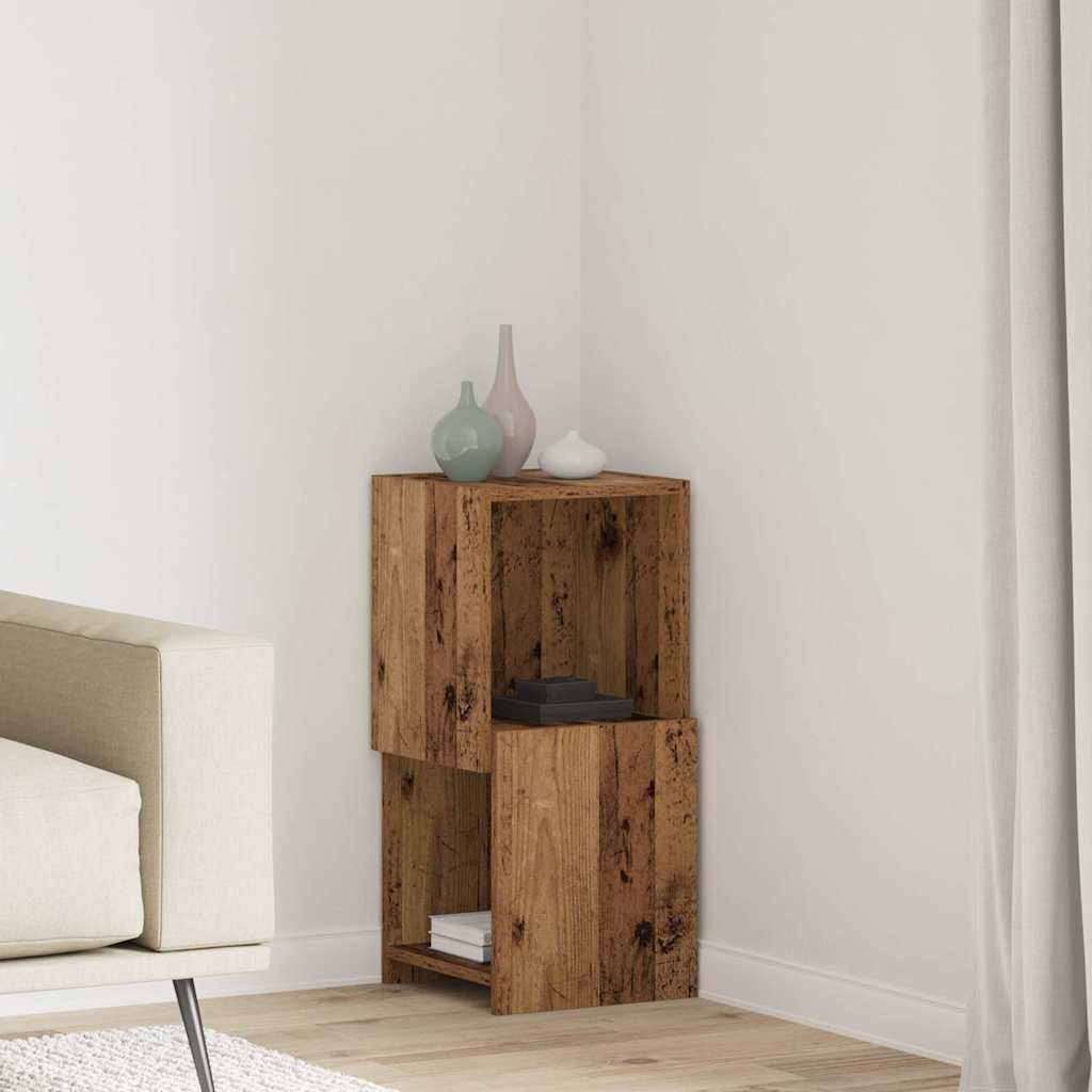 Mobile angolare Bianco 30,5x30x65cm Legno multistrato 889843