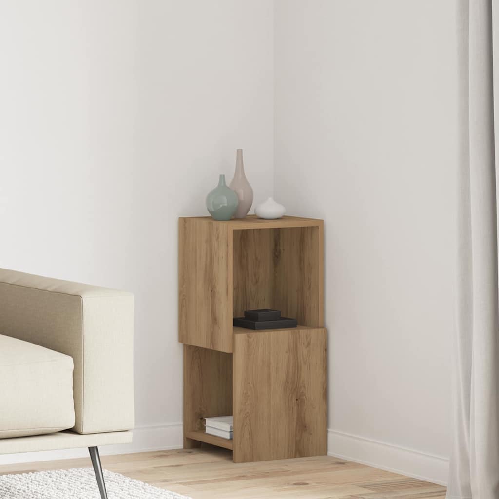 Mobile angolare Bianco 30,5x30x65cm Legno multistrato 889844