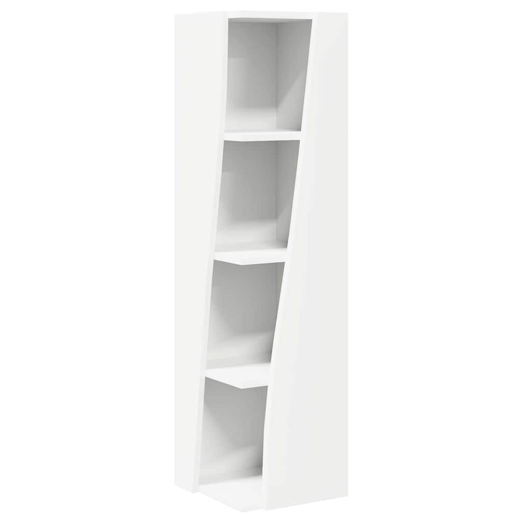 Mobile angolare Bianco 27,5x27x102cm Legno multistrato 889845