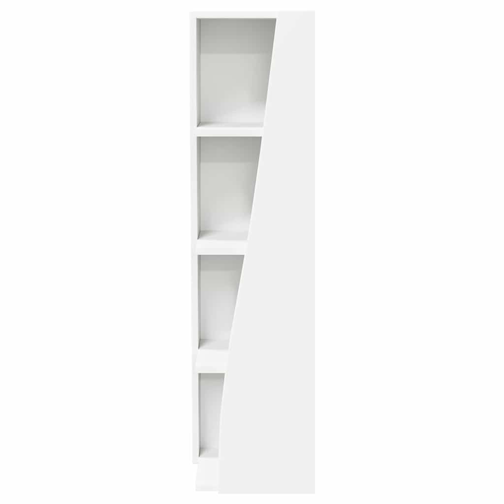 Mobile angolare Bianco 27,5x27x102cm Legno multistrato 889845