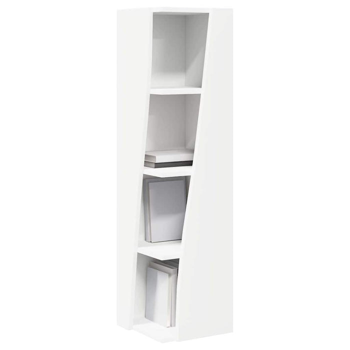 Mobile angolare Bianco 27,5x27x102cm Legno multistrato 889845