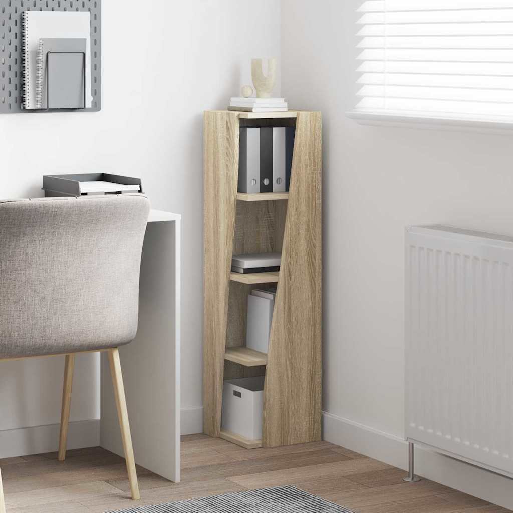 Mobile angolare Bianco 27,5x27x102cm Legno multistrato 889847