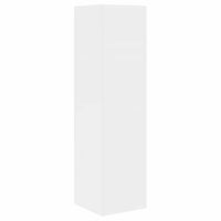 Mobile angolare Bianco 27,5x27x102cm Legno multistrato 889849