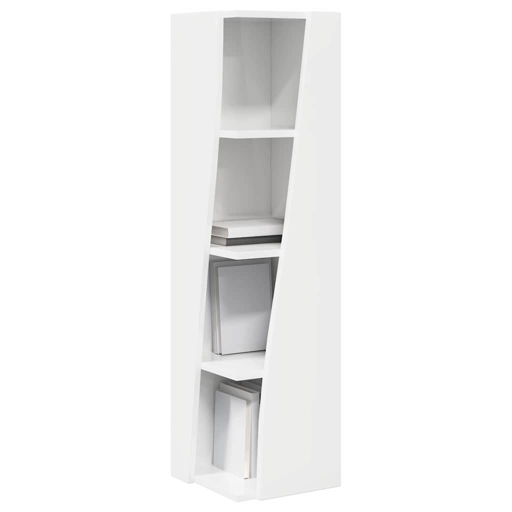 Mobile angolare Bianco 27,5x27x102cm Legno multistrato 889849