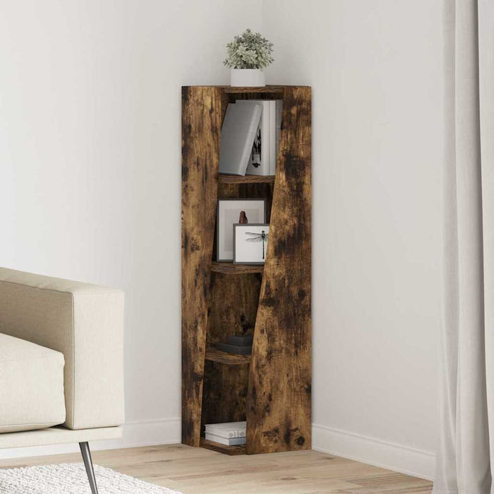 Mobile angolare Bianco 27,5x27x102cm Legno multistrato 889850