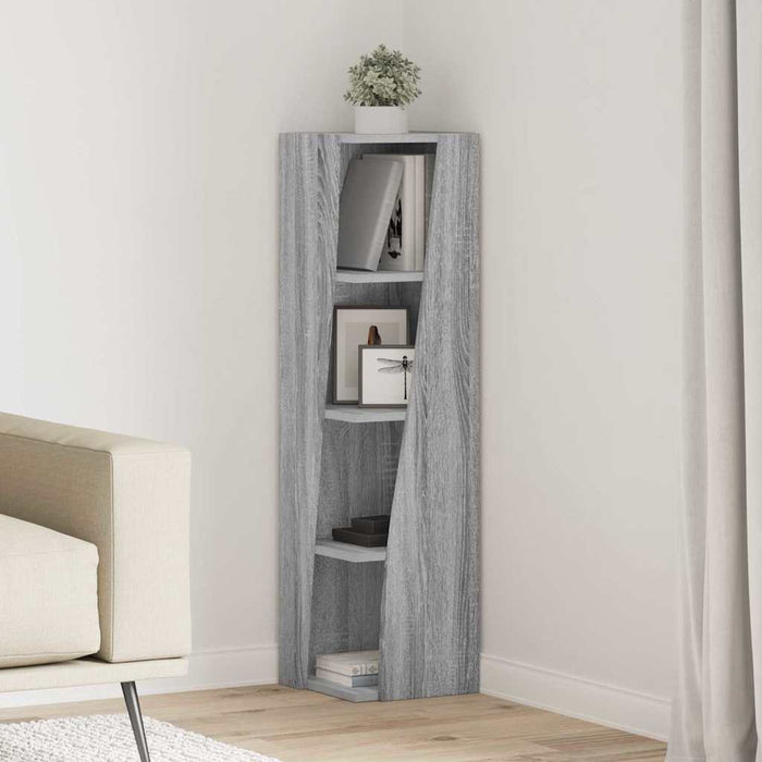 Mobile angolare Bianco 27,5x27x102cm Legno multistrato 889851