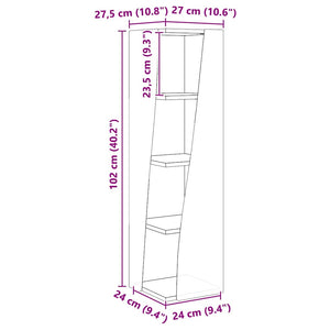 Mobile angolare Bianco 27,5x27x102cm Legno multistrato 889851
