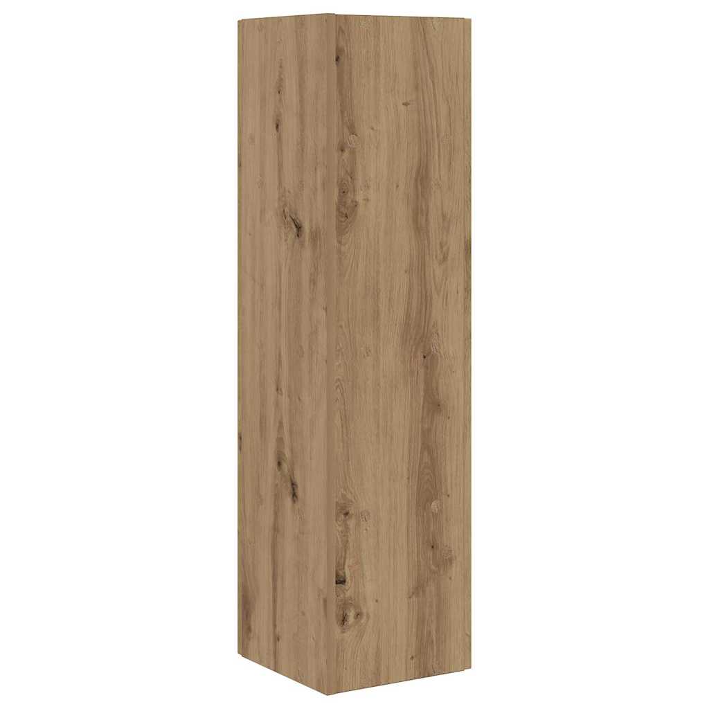 Mobile angolare Bianco 27,5x27x102cm Legno multistrato 889854