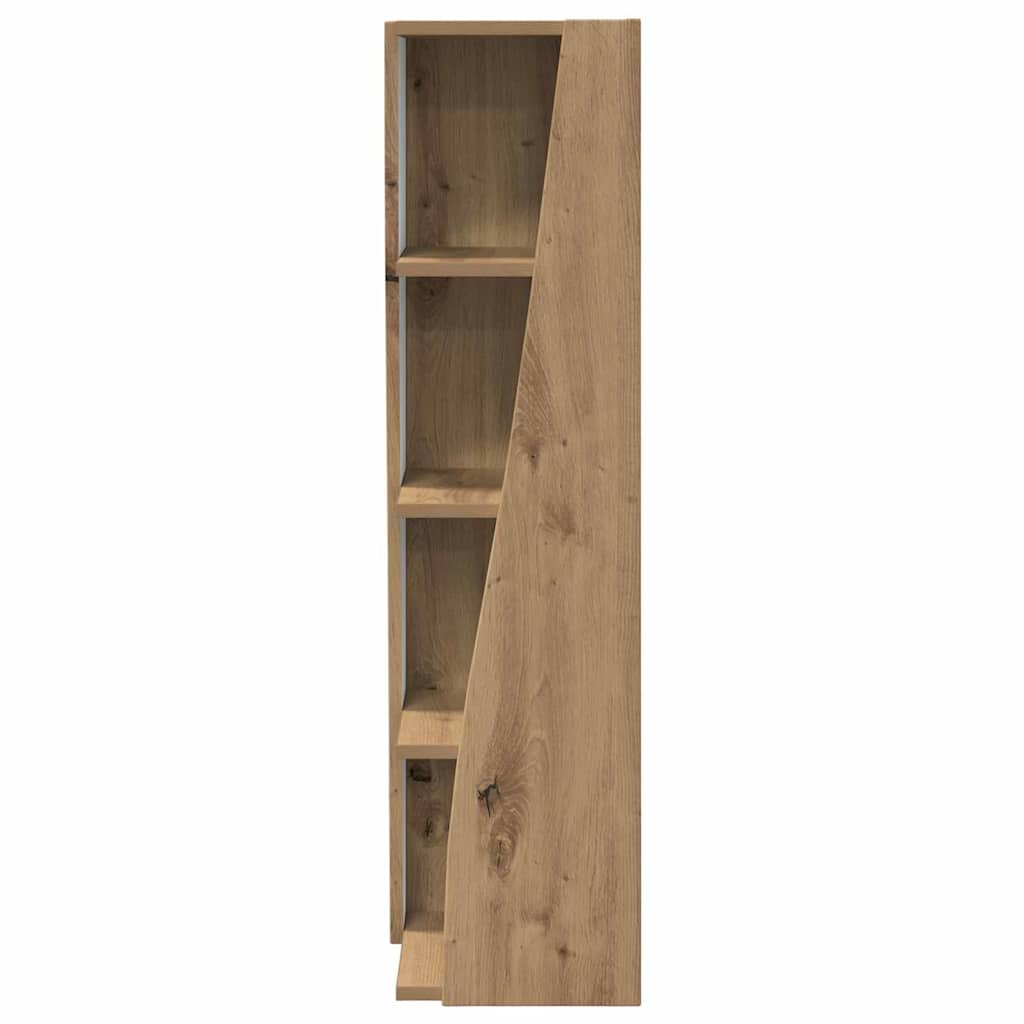 Mobile angolare Bianco 27,5x27x102cm Legno multistrato 889854