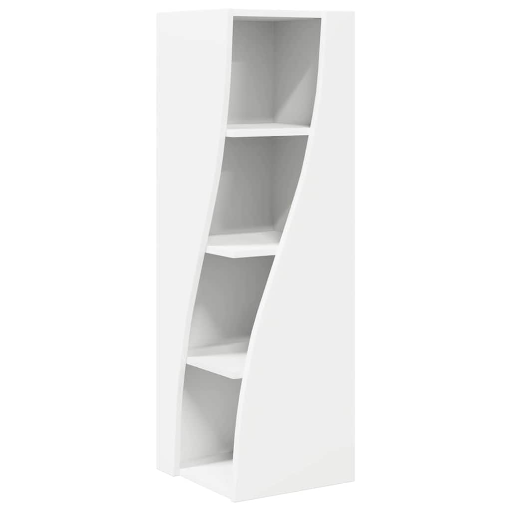Mobile angolare Bianco 32x32x102cm Legno multistrato 889855