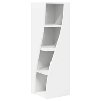 Mobile angolare Bianco 32x32x102cm Legno multistrato 889855