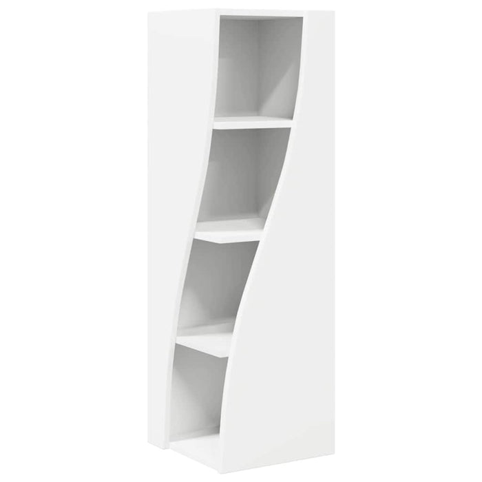 Mobile angolare Bianco 32x32x102cm Legno multistrato 889855