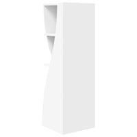Mobile angolare Bianco 32x32x102cm Legno multistrato 889855