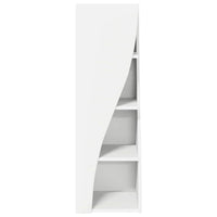 Mobile angolare Bianco 32x32x102cm Legno multistrato 889855