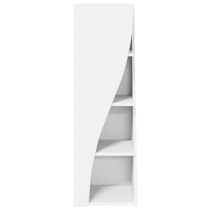 Mobile angolare Bianco 32x32x102cm Legno multistrato 889855