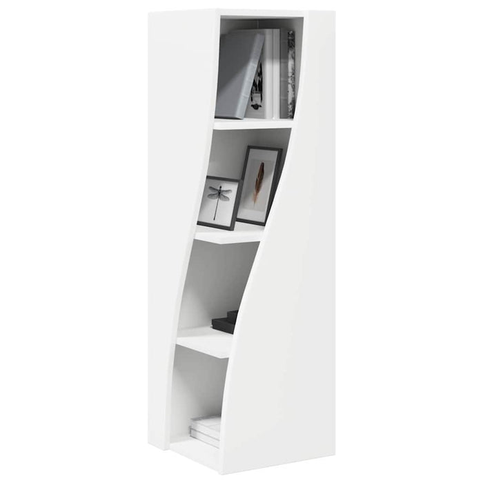 Mobile angolare Bianco 32x32x102cm Legno multistrato 889855