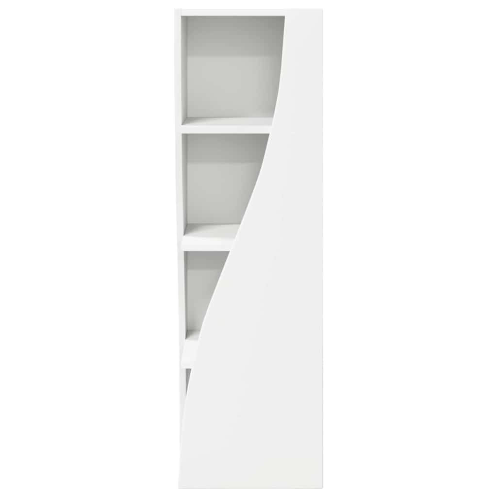 Mobile angolare Bianco 32x32x102cm Legno multistrato 889855