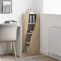 Mobile angolare Bianco 32x32x102cm Legno multistrato 889857