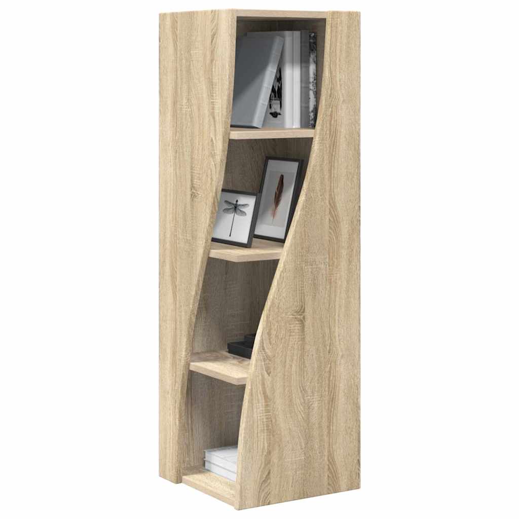 Mobile angolare Bianco 32x32x102cm Legno multistrato 889857