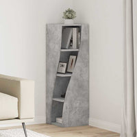 Mobile angolare Bianco 32x32x102cm Legno multistrato 889858