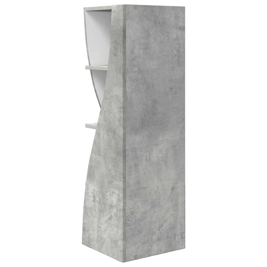 Mobile angolare Bianco 32x32x102cm Legno multistrato 889858