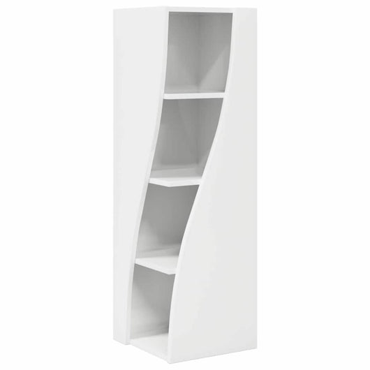 Mobile angolare Bianco 32x32x102cm Legno multistrato 889859