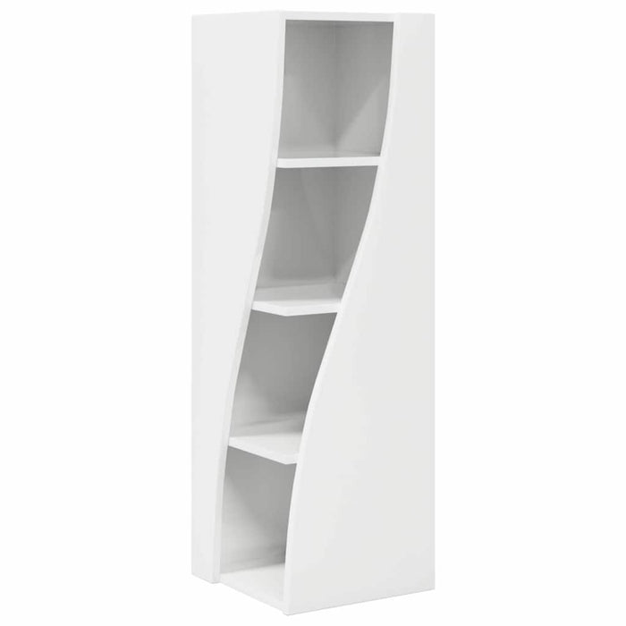 Mobile angolare Bianco 32x32x102cm Legno multistrato 889859