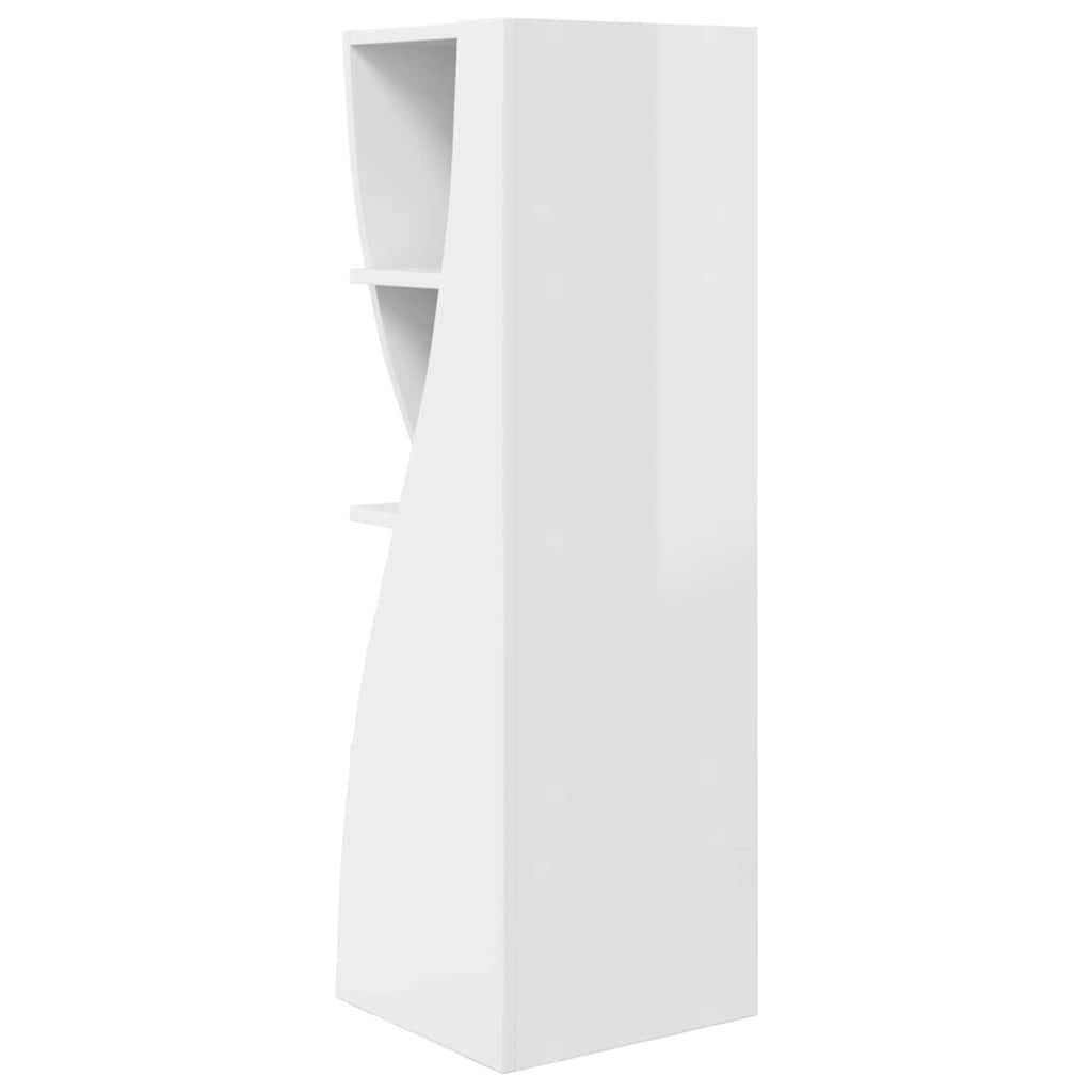 Mobile angolare Bianco 32x32x102cm Legno multistrato 889859