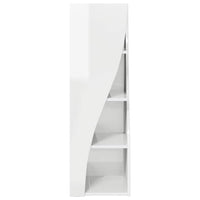 Mobile angolare Bianco 32x32x102cm Legno multistrato 889859