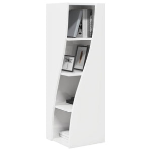 Mobile angolare Bianco 32x32x102cm Legno multistrato 889859