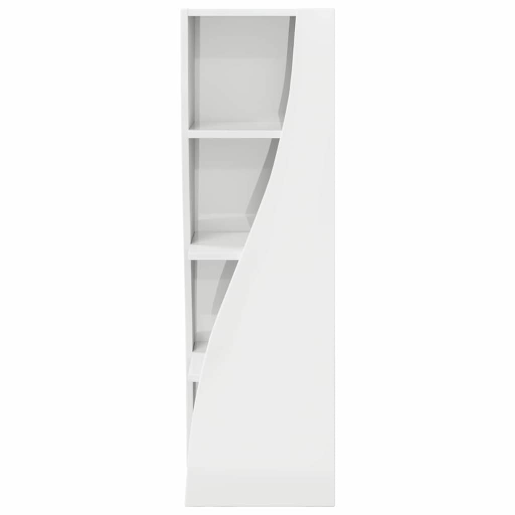Mobile angolare Bianco 32x32x102cm Legno multistrato 889859