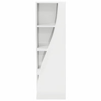 Mobile angolare Bianco 32x32x102cm Legno multistrato 889859