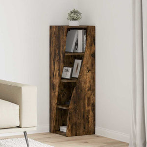 Mobile angolare Bianco 32x32x102cm Legno multistrato 889860