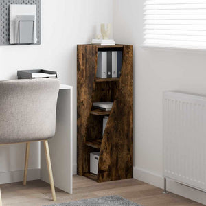 Mobile angolare Bianco 32x32x102cm Legno multistrato 889860