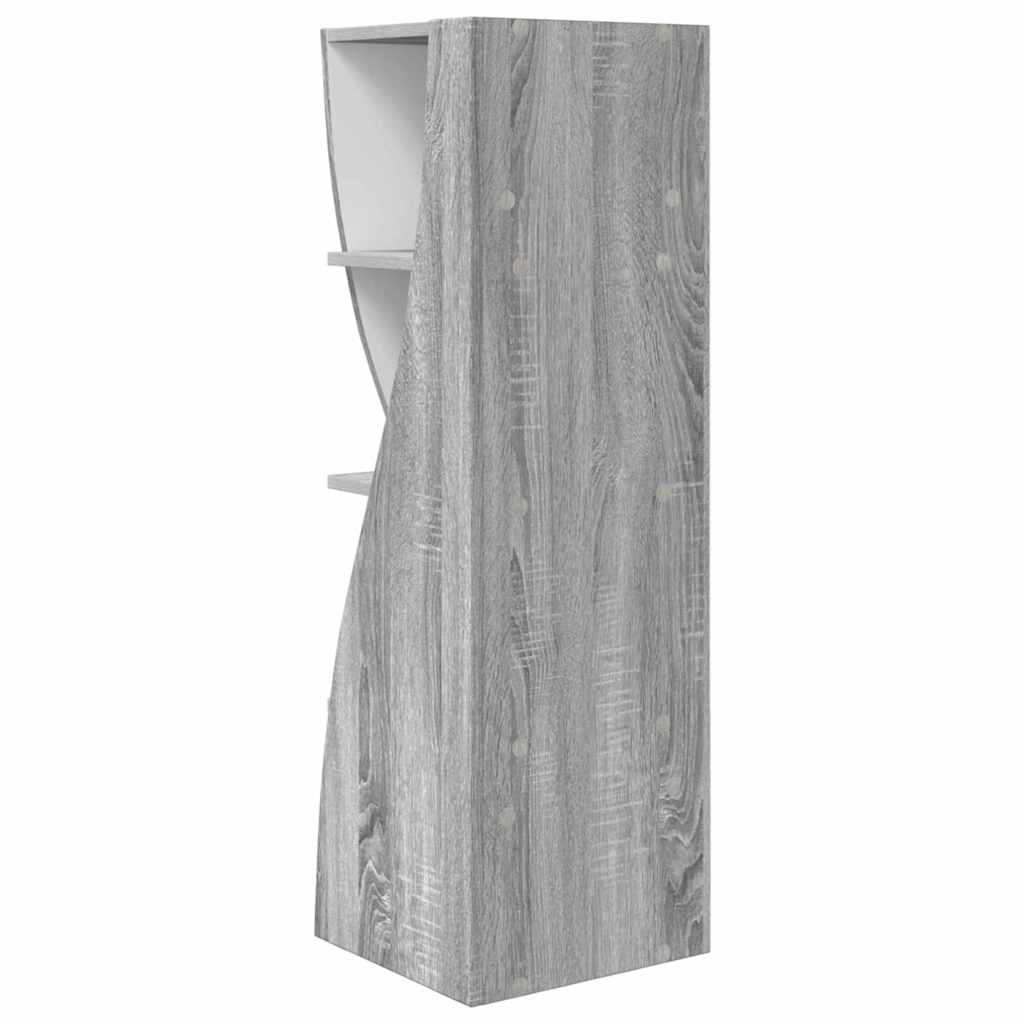 Mobile angolare Bianco 32x32x102cm Legno multistrato 889861