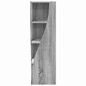 Mobile angolare Bianco 32x32x102cm Legno multistrato 889861