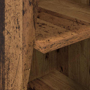 Mobile angolare Bianco 32x32x102cm Legno multistrato 889863