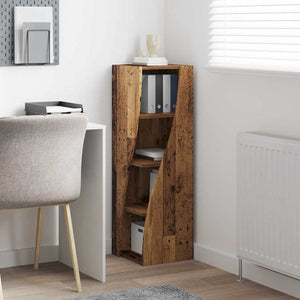 Mobile angolare Bianco 32x32x102cm Legno multistrato 889863