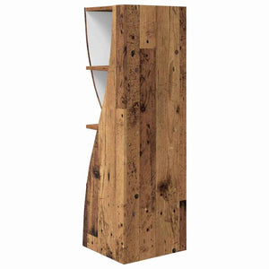 Mobile angolare Bianco 32x32x102cm Legno multistrato 889863