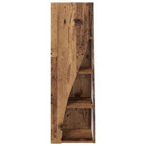 Mobile angolare Bianco 32x32x102cm Legno multistrato 889863