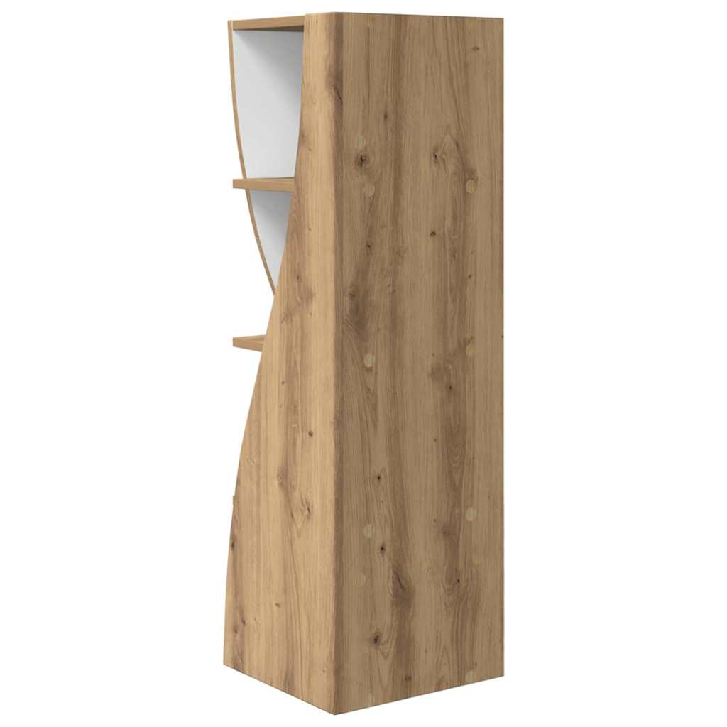 Mobile angolare Bianco 32x32x102cm Legno multistrato 889864