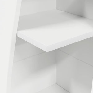 Mobile angolare Bianco 27,5x27x140cm Legno multistrato 889865