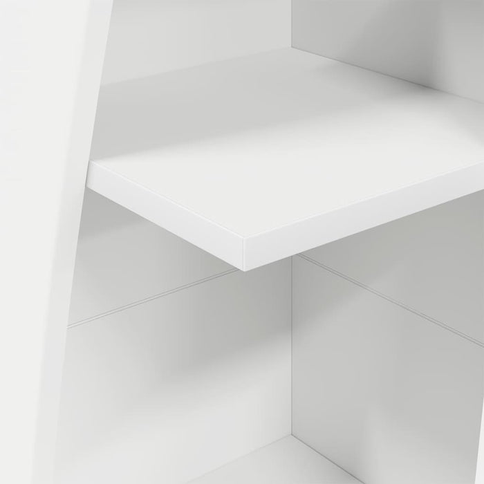 Mobile angolare Bianco 27,5x27x140cm Legno multistrato 889865