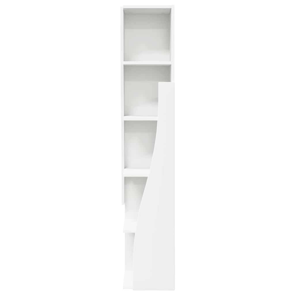 Mobile angolare Bianco 27,5x27x140cm Legno multistrato 889865